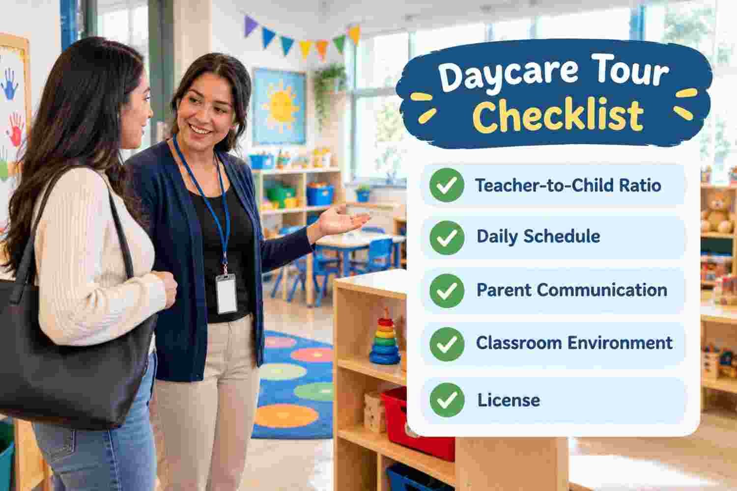 Daycare tour checklist for parents choosing a childcare program in Richmond TX